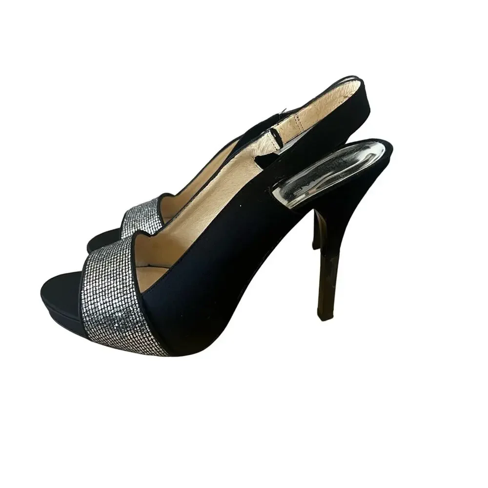 Michael Kors Black Rhinestone Heels Shoes Women’s 10